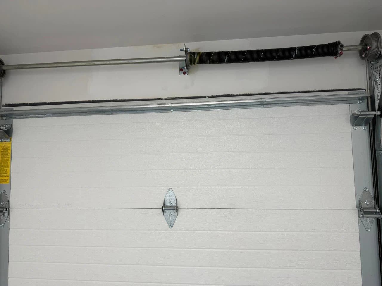 Patch finished, flat and blended above the door